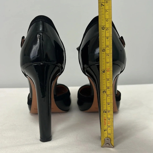 Nicole Brundage Women’s Mary Jane Ankle Strap Leather High Heels size 37.5 6.5 - Picture 10 of 10